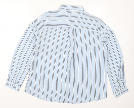 Womens UK Size 16 New Look Blue Basic Button-Up