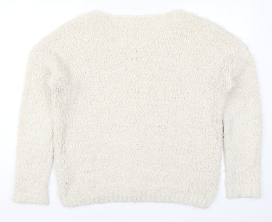 Womens UK Size L New Look Beige Pullover Jumper