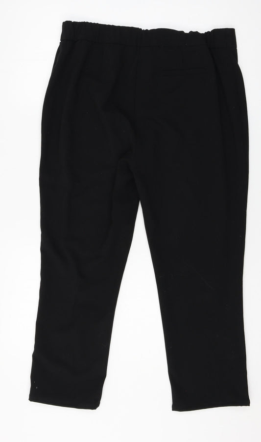 Womens UK Size 14 Together Regular Fit Black Trousers