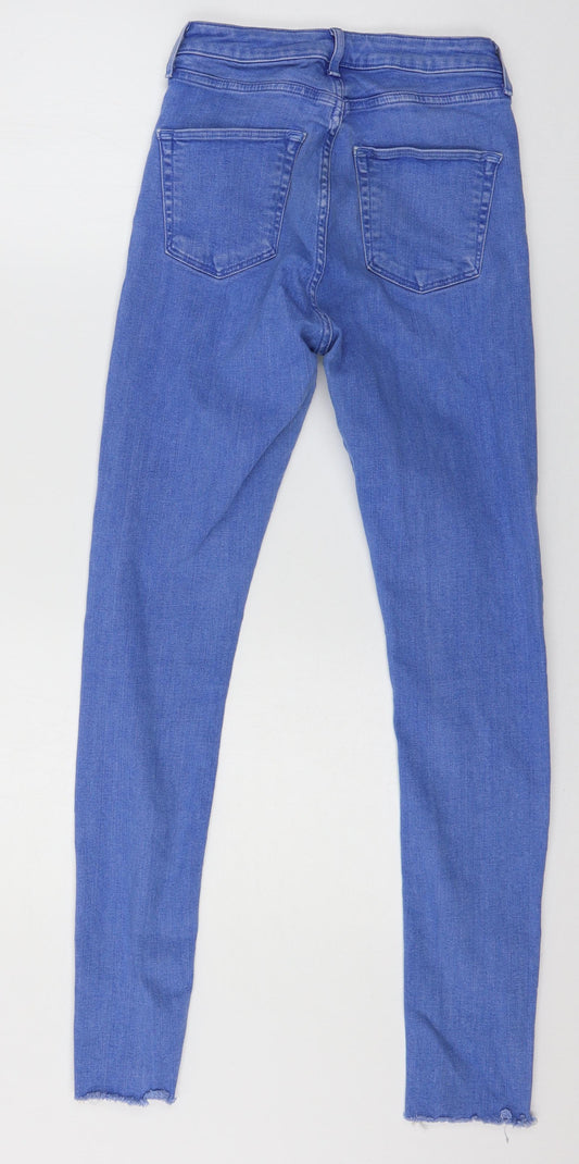 Topshop Womens Blue Denim Skinny Jeans Size 28 in L34 in
