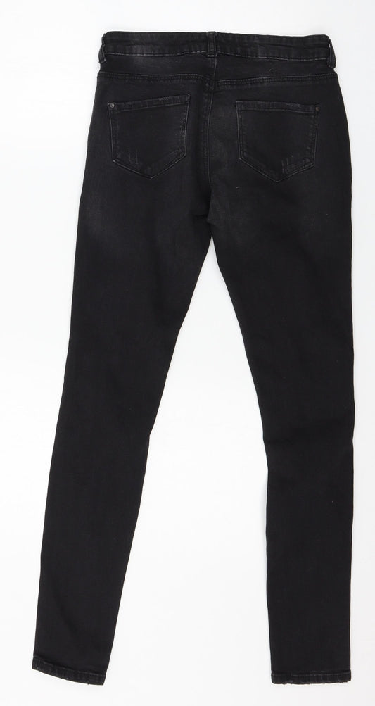 Denim & Co. Womens Black Denim Skinny Jeans Size 8 L29 in