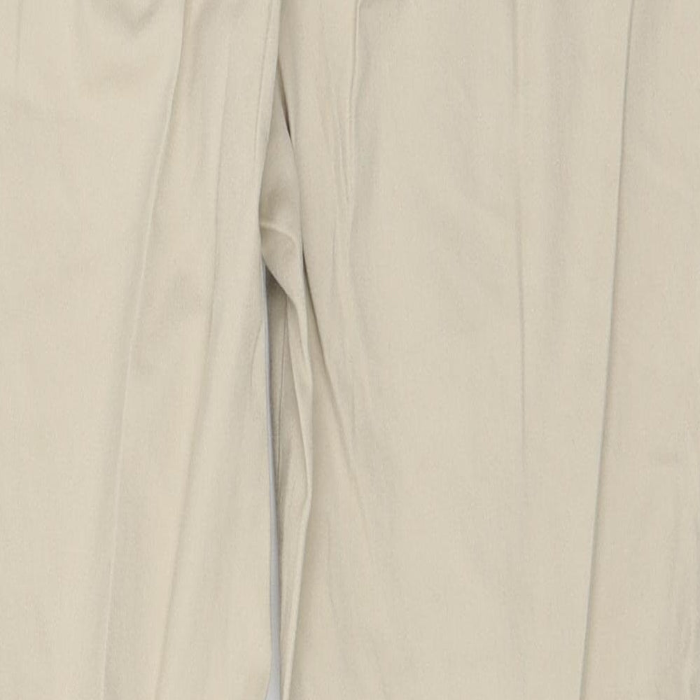 Womens UK Size 10 Kiabi Regular Fit Beige Trousers