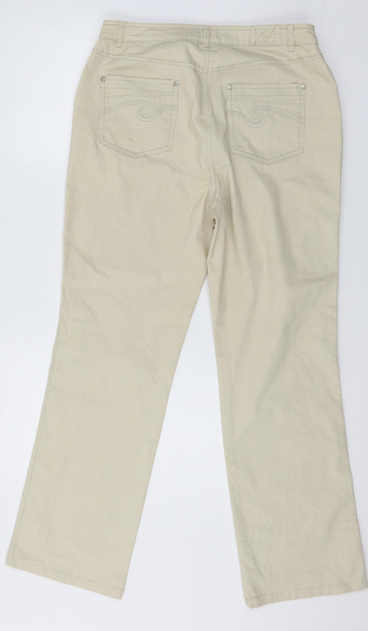Fairfield Womens Beige Denim Trousers Size 12 L29 in