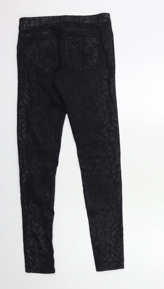 Womens UK Size 8 H&M Regular Fit Skinny Black Jeans