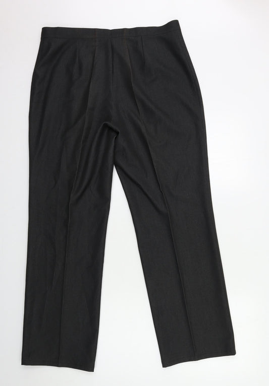 Womens UK Size 34 in Preworn Regular Fit Grey Trousers