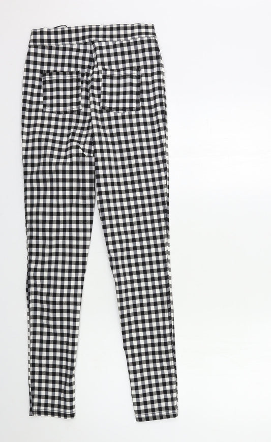 Select Womens Black Check Trousers Size 10 L28 in