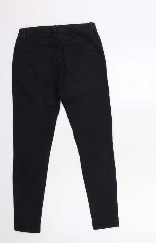 Denim & Co. Womens Black Denim Skinny Jeans Size 8 L27 in