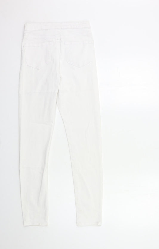 Denim & Co. Womens White Denim Skinny Jeans Size 8 L29 in