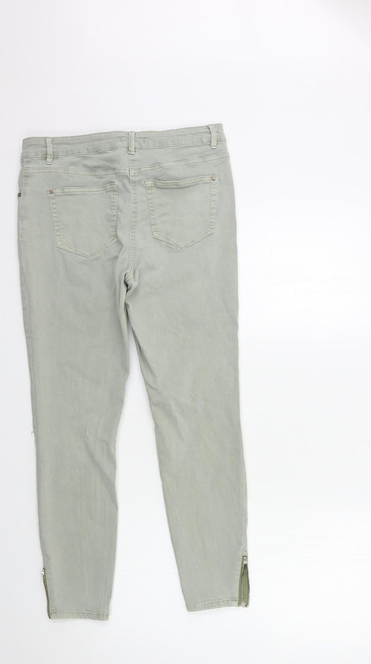Matalan Womens Grey Denim Skinny Jeans Size 12 L25 in