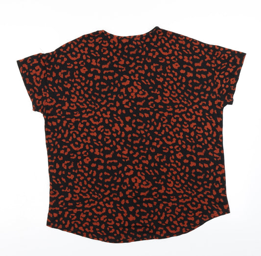 Womens UK Size 8 New Look Brown Basic T-Shirt