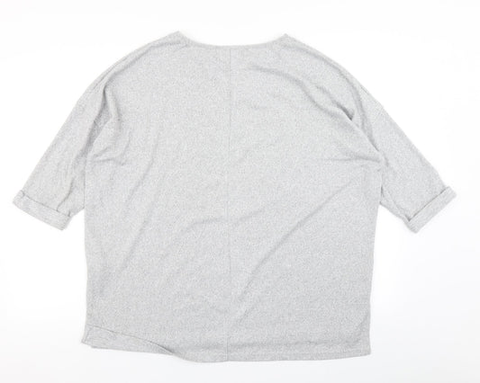 Womens UK Size M New Look Grey Basic T-Shirt