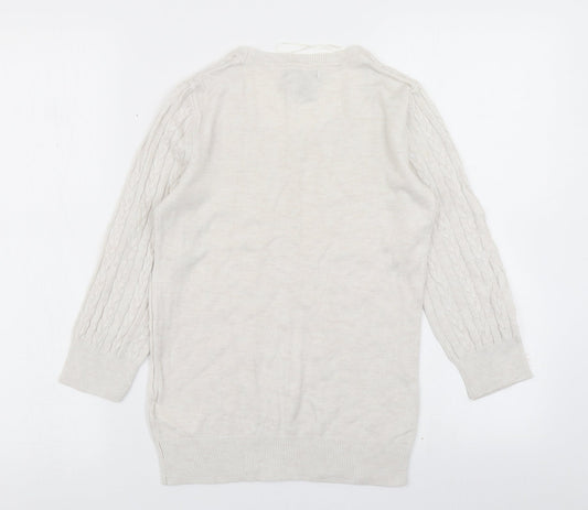 Womens UK Size XS H&M White Pullover Jumper