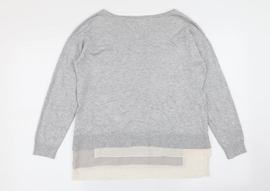 mint velevet Womens Grey Pullover Jumper Size 10