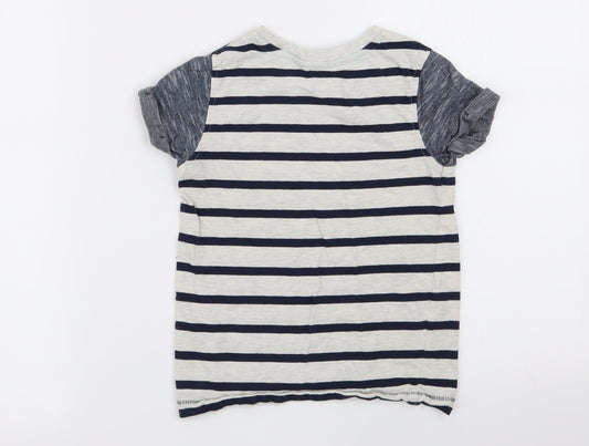 Asda George Boys Multicoloured Striped Basic T-Shirt Size 4-5 Years