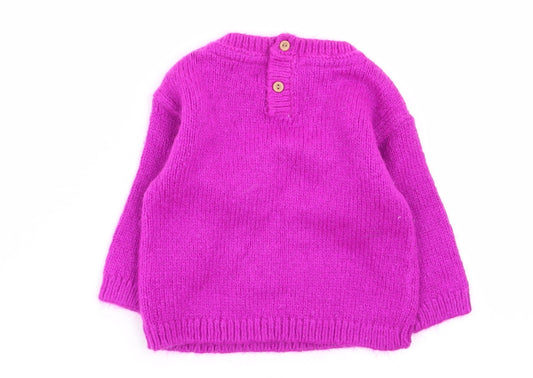 NEXT Girls Purple Pullover Jumper Size 3-6 Months
