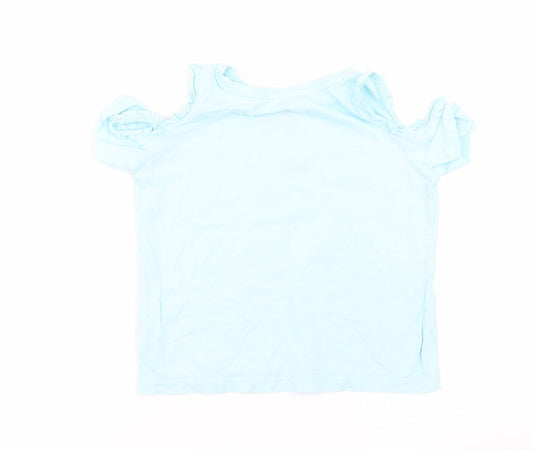 Matalan Girls Blue Solid Top Pyjama Top Size 6 Years