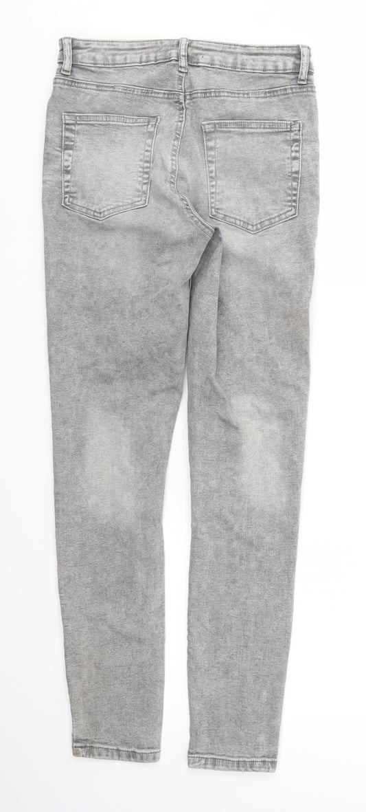 DENIM&CO Womens Grey Skinny Jeans Size 12 L28 in