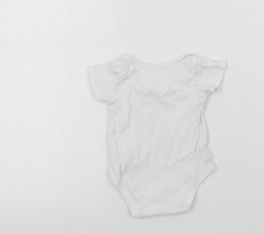 TU Baby White Colourblock Babygrow One-Piece Size 0-3 Months