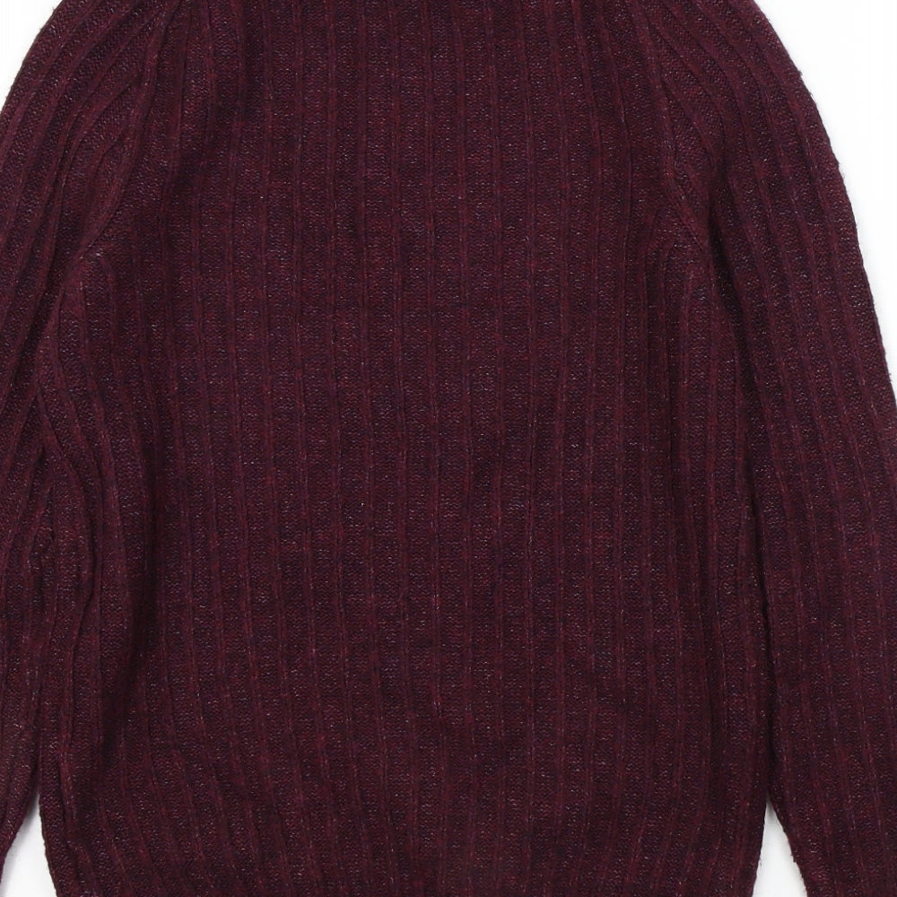 M&S Mens Purple Pullover Jumper Size M
