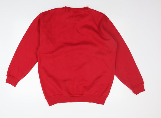 Uneek Womens Red Pullover Jumper Size M