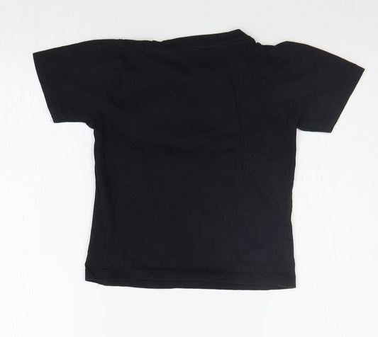 carr Boys Black Basic T-Shirt Size 6-7 Years