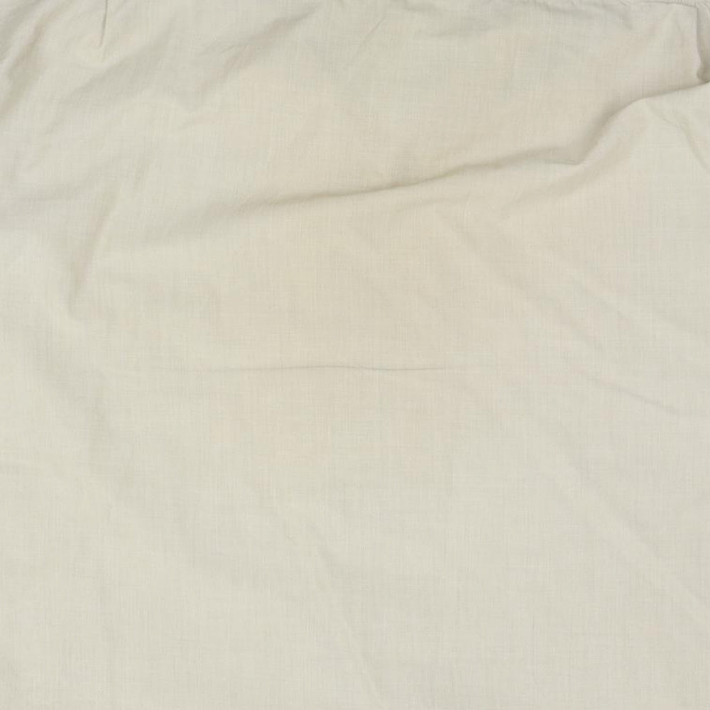 Mens UK Size 16.5 Cedar Wood State Beige Button-Up Long Sleeve Casual Shirt
