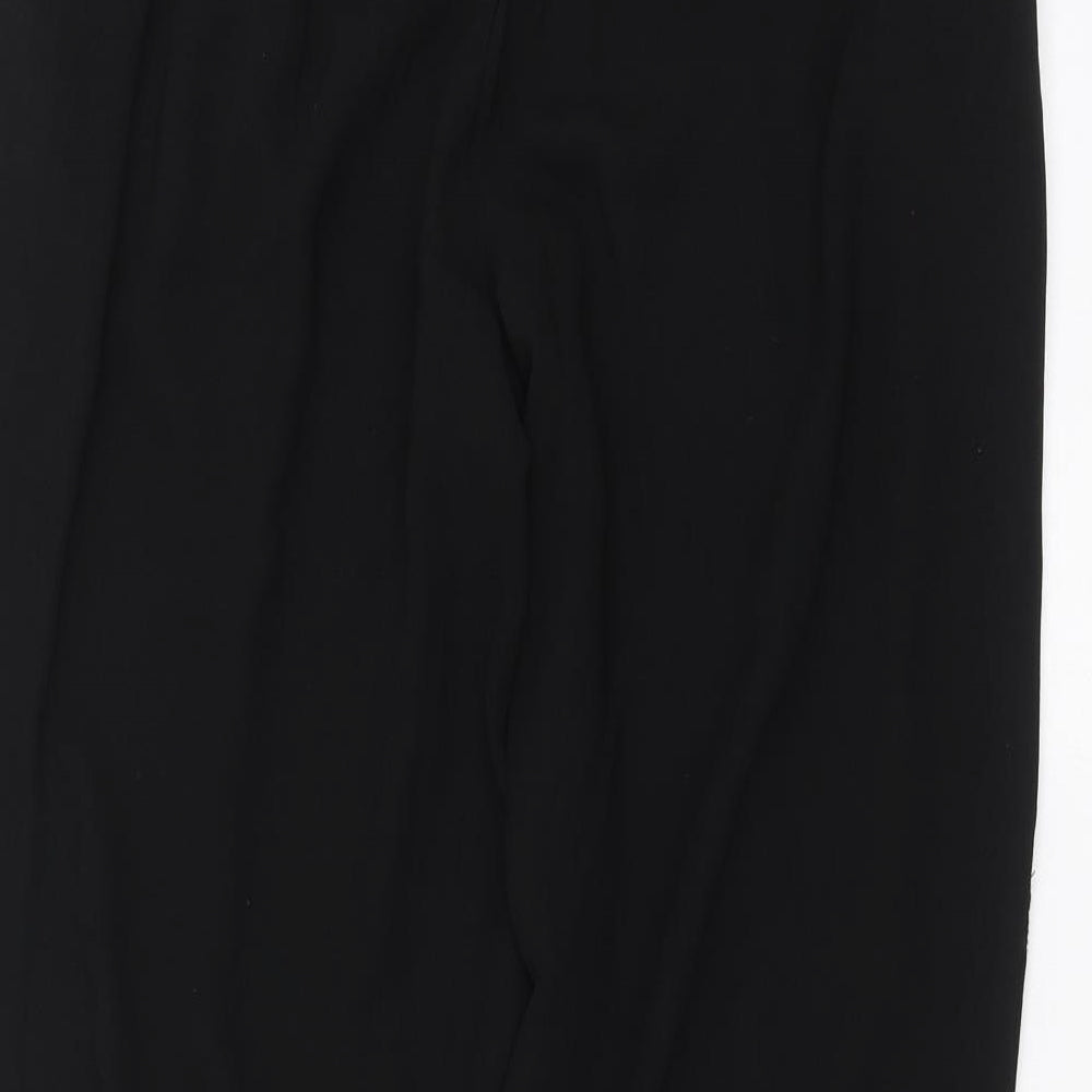 Nutmeg Womens Black Trousers Size 14 L27 in - beaded detail