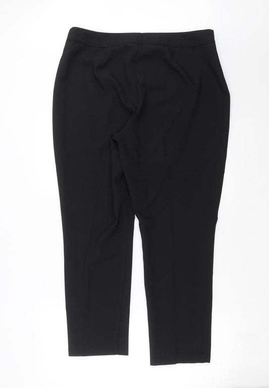 F&F Womens Black Trousers Size 16 L27 in