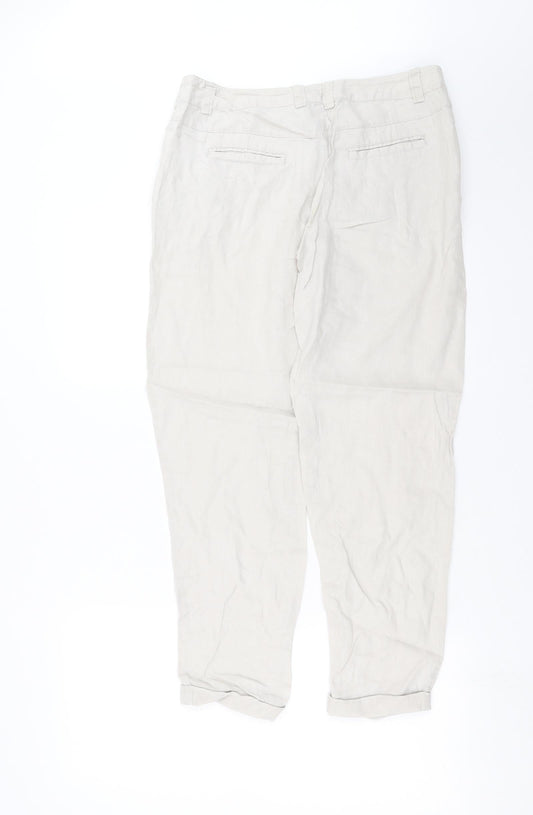 Warehouse Womens Beige Trousers Size 10 L28 in