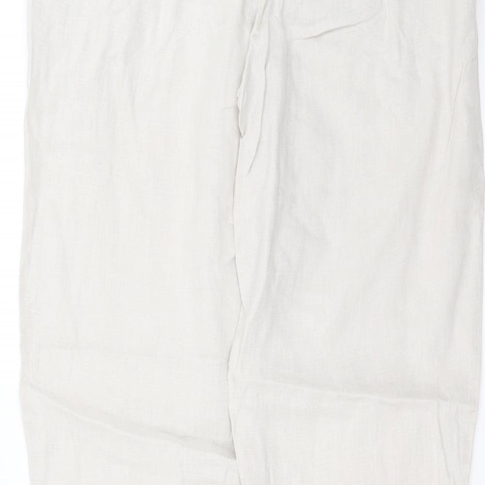 Warehouse Womens Beige Trousers Size 10 L28 in