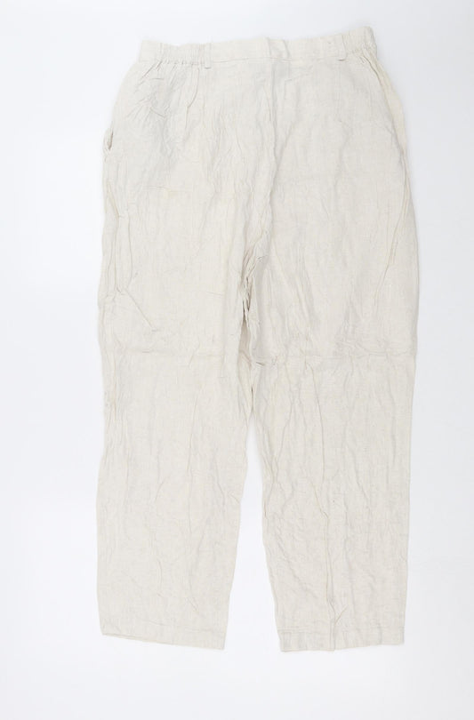 Kaleidoscope Womens Beige Trousers Size 18 L25 in