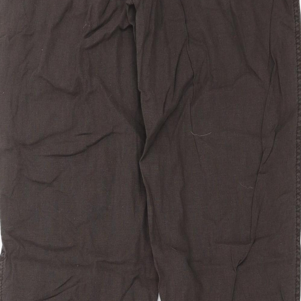 Womens UK Size 14 Preworn Regular Fit Brown Trousers