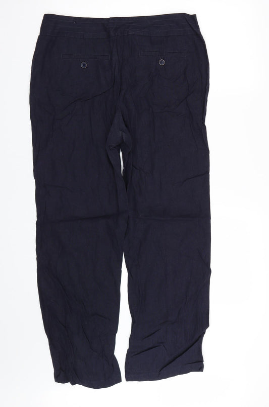 Soon Womens Blue Trousers Size 14 L28 in
