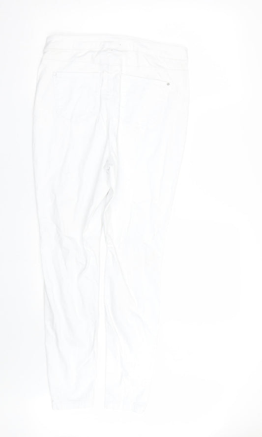 Vice Womens White Skinny Jeans Size 16 L26 in