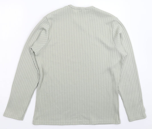 George Mens Green Knit Pullover Jumper Size M