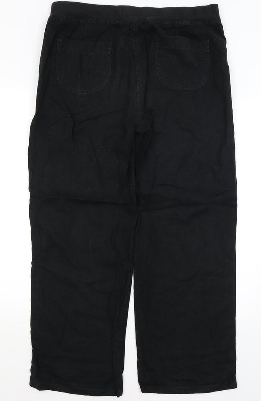 Womens UK Size 14 M&S Regular Fit Black Trousers