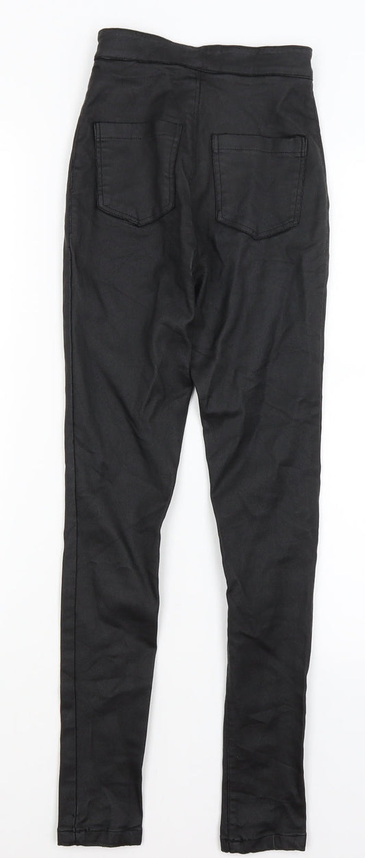 Womens UK Size 6 Boohoo Regular Fit Black Trousers