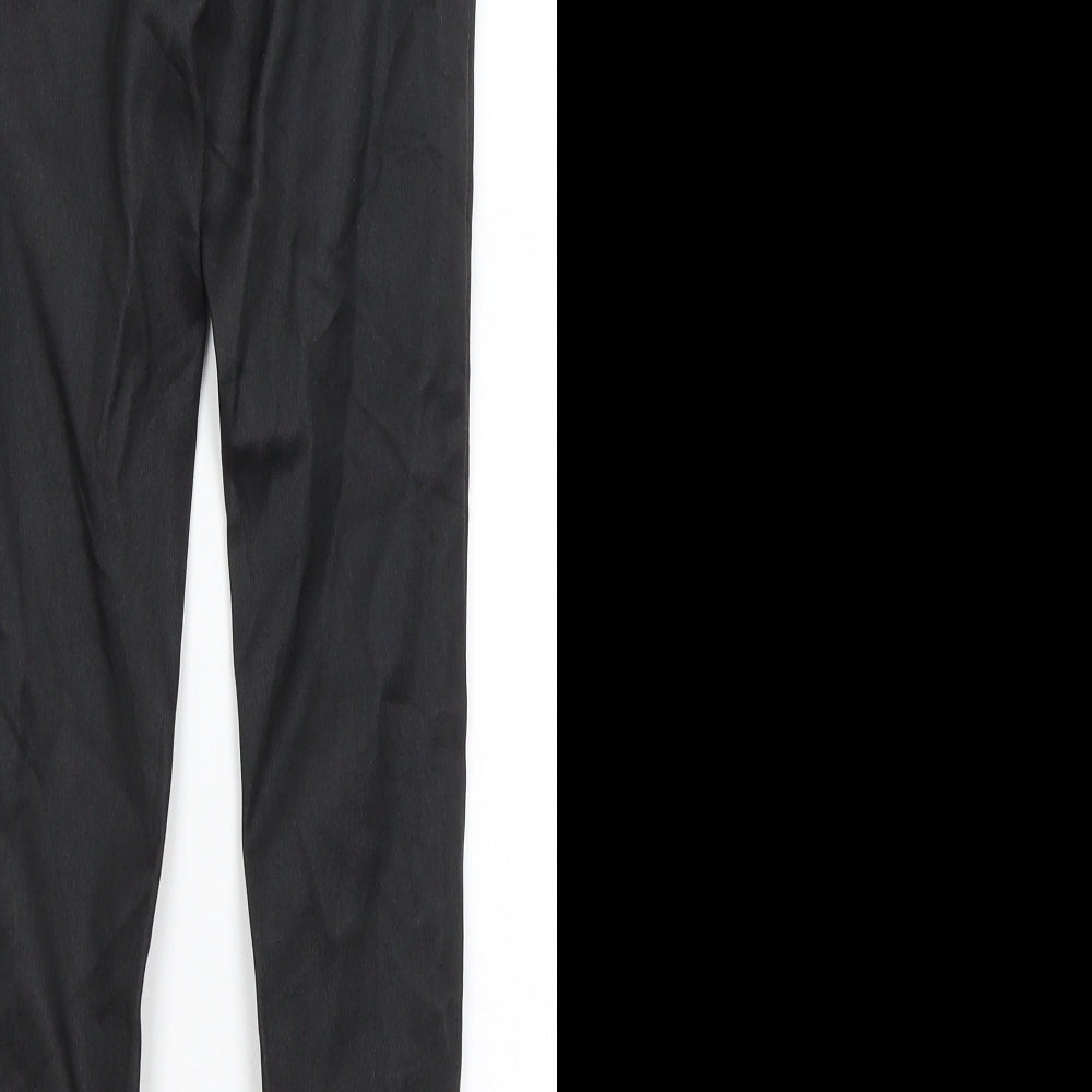 Womens UK Size 6 Boohoo Regular Fit Black Trousers