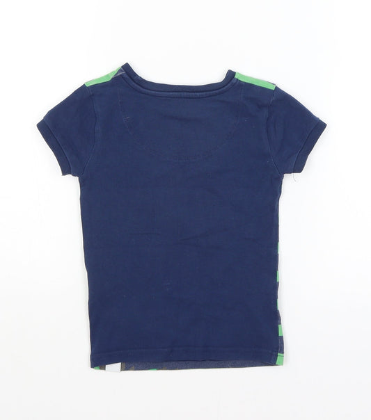 Harry Bear Boys Blue Striped Basic T-Shirt Size 5 Years - Tyrannosaurus Rex