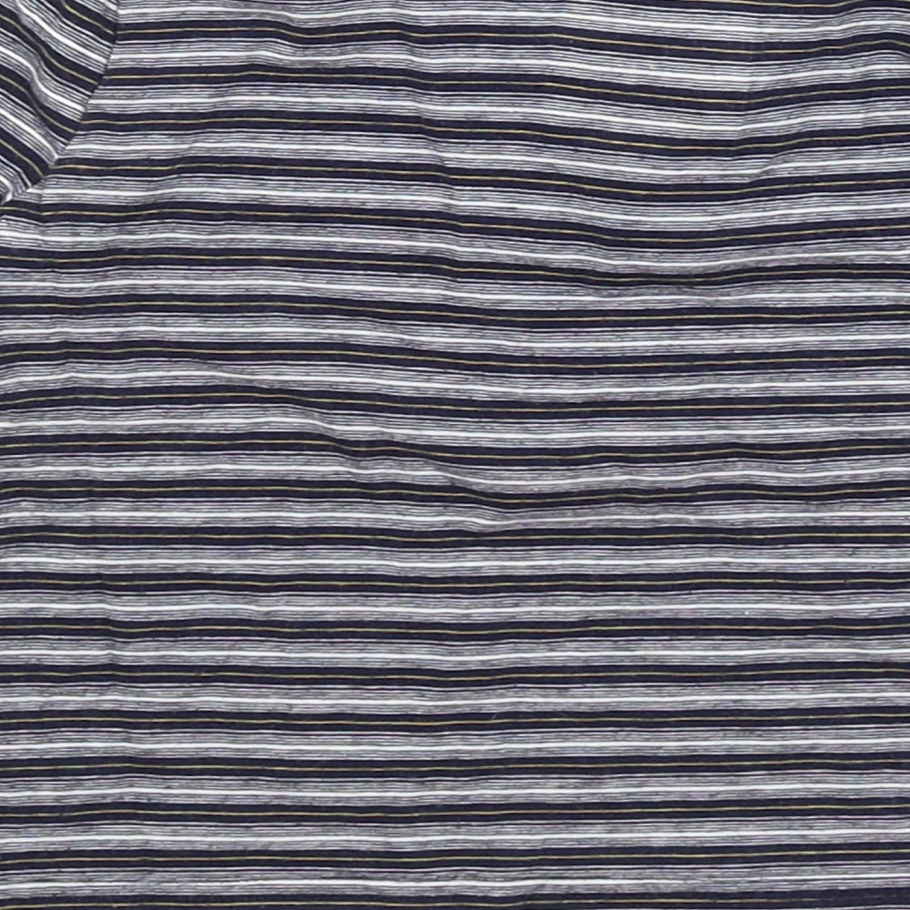 Brand and care label for F&F Baby Blue Striped Basic T-Shirt, size 12-18, Months