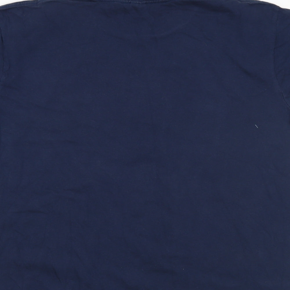 Mens UK Size L Gildan Blue T-Shirt
