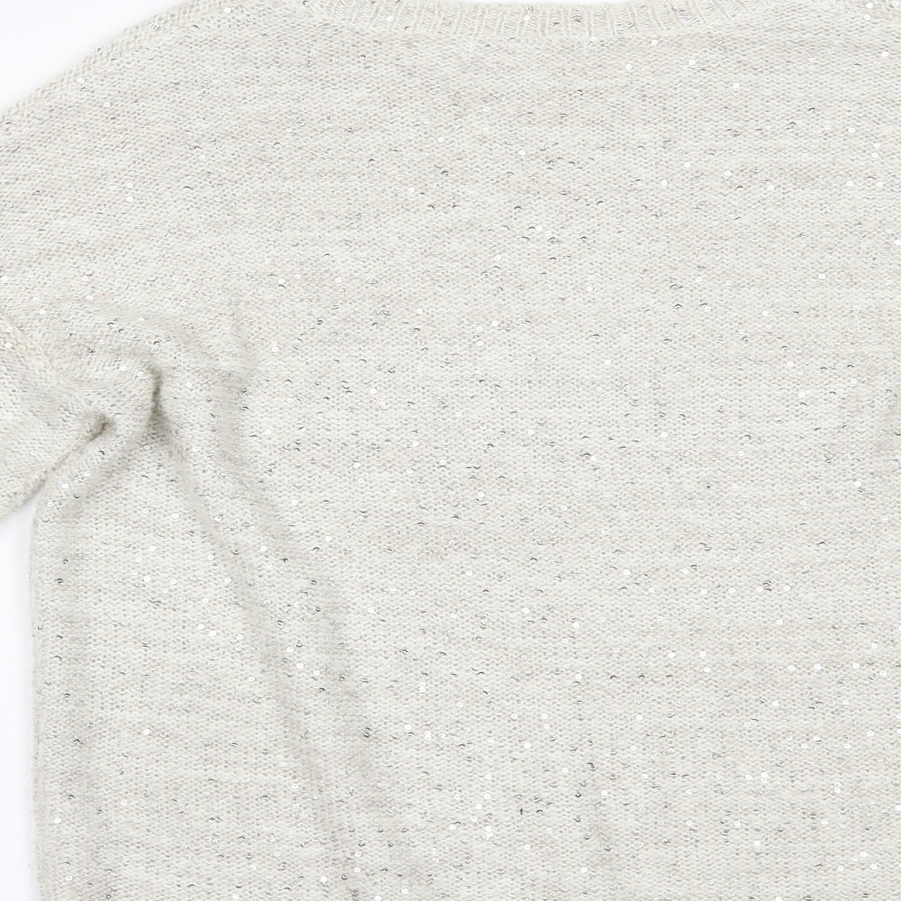 Womens UK Size 14 Marks and Spencer Ivory Pullover Jumper