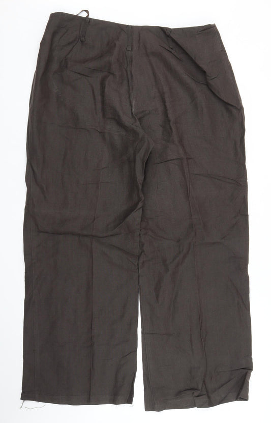 Womens UK Size 16 BM Regular Fit Brown Trousers