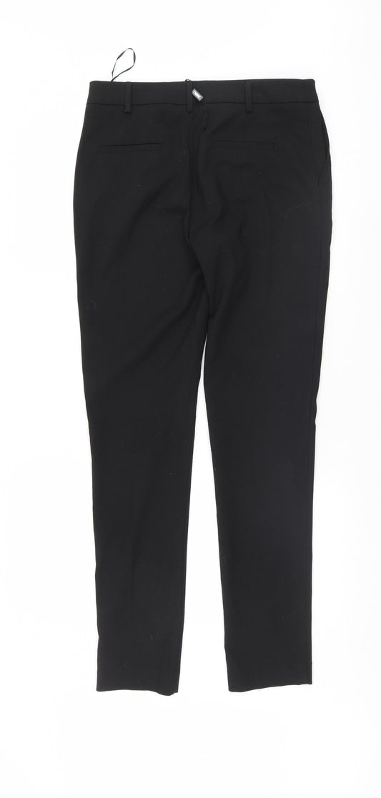 Womens UK Size 8 NEXT Regular Fit Black Trousers