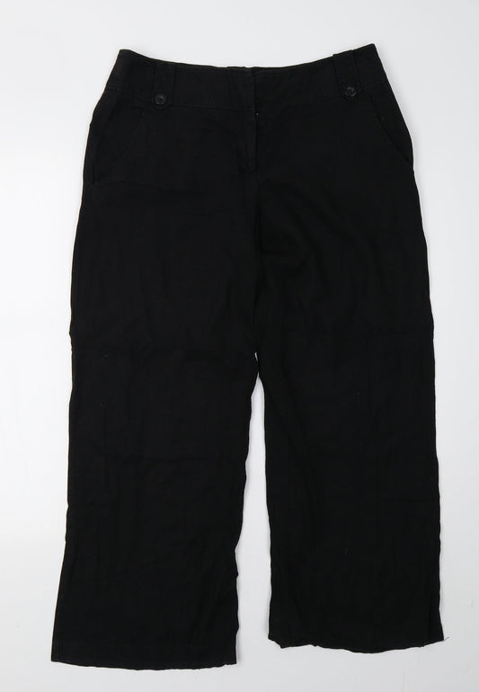 Womens UK Size 12 Matalan Regular Fit Black Trousers