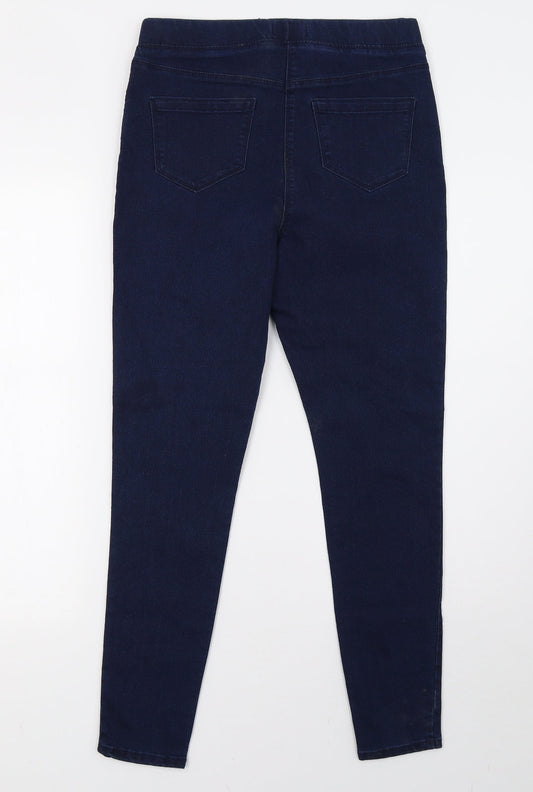 Studio Womens Blue Denim Jegging Trousers Size 10 L28 in