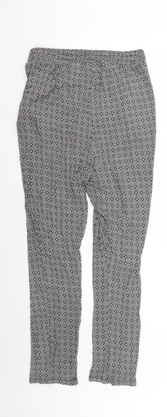 Womens UK Size M H&M Regular Fit Multicoloured Trousers