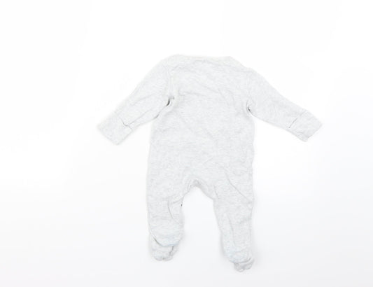 Marks and Spencer Baby Grey Geometric Babygrow One-Piece Size 0-3 Months