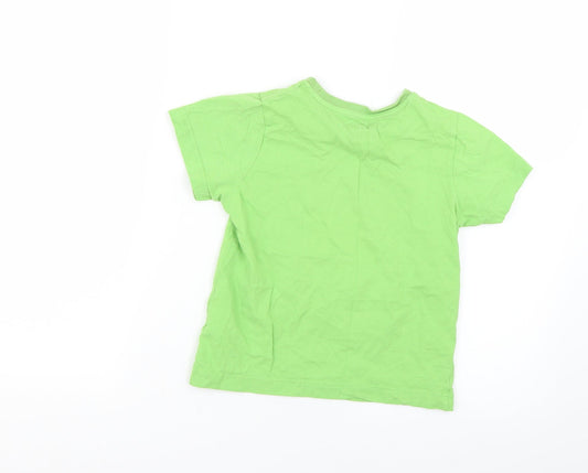 Matalan Boys Green Geometric Basic T-Shirt Size 7 Years