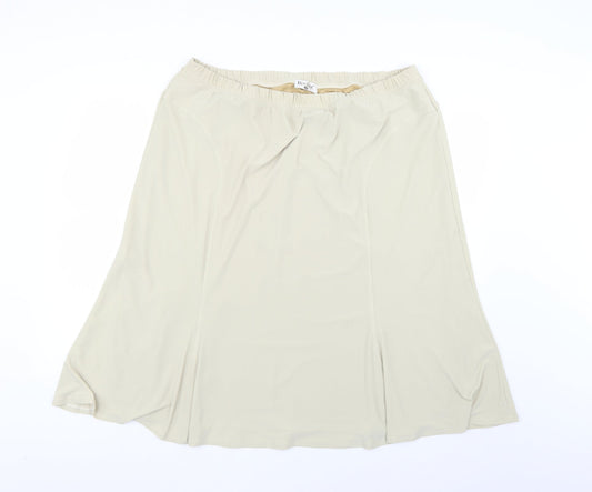 baguar Womens Beige Flare Skirt Size S
